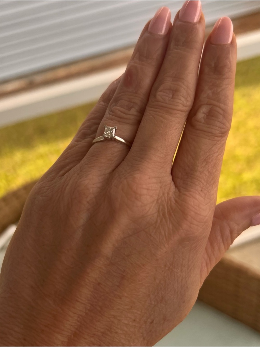 Kay Jewelers Silver Solitaire Ring with Clear Stone - Picture 5 of 5